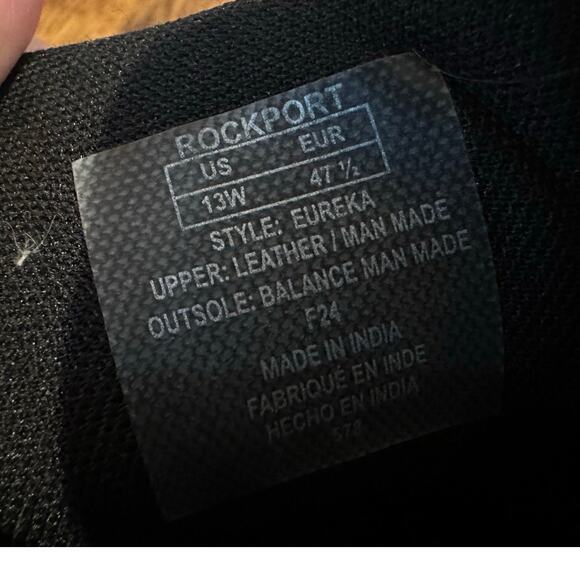 Rockport Men’s Eureka Leather Walking Shoes Black Size 13 Classic Comfort - Picture 8 of 11